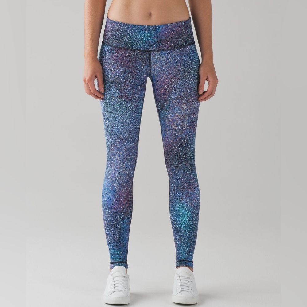 LULULEMON ATHLETICA Strive Multi Black Wunder Under Pant III Leggings size 8